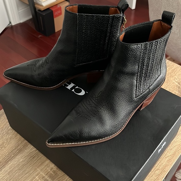 COACH *like new* pointed leather booties - Picture 3 of 5